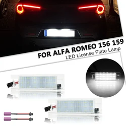 For Alfa Romeo156 159 147 166 Giulietta MiTo LED License Plate Light 2PCS For Fiat Bravo Grande Punto Evo 500L Number Lamp