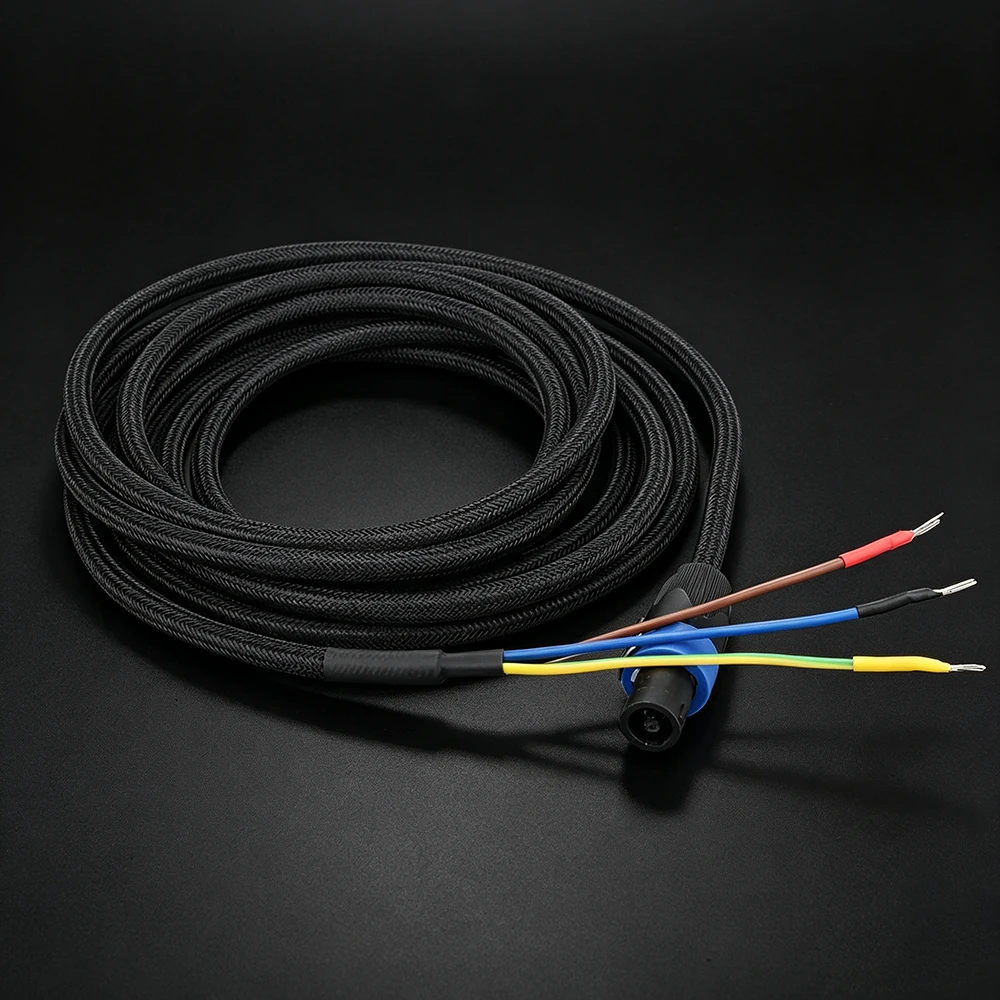 High Quality  SBC01 Subwoofer cable 3 Wire Sub Speaker Cable Speakon to Spade end for REL/MJ Acoustics