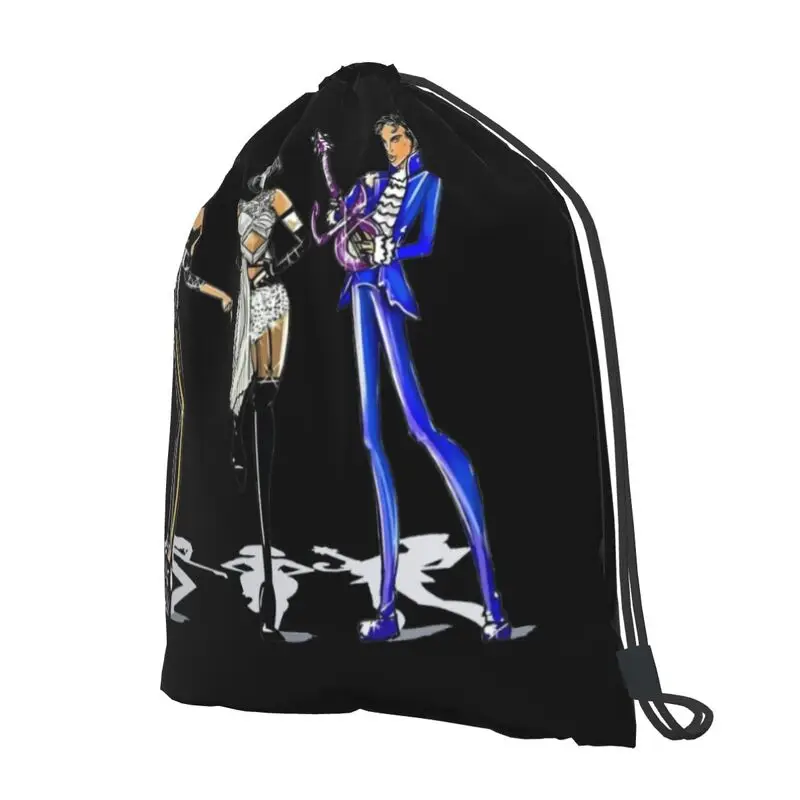 Meme Whitney Houston Prince Michael Jackson Musica Star Drawstring Backpack School Sports Bag