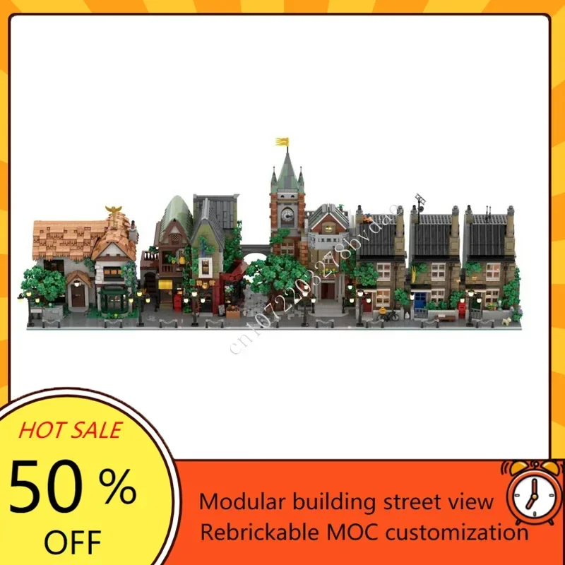12464PCS British Collection Custom MOC Creative street view Architecture DIY Assembly Assembly Puzzle adultren birthday Toy Gift
