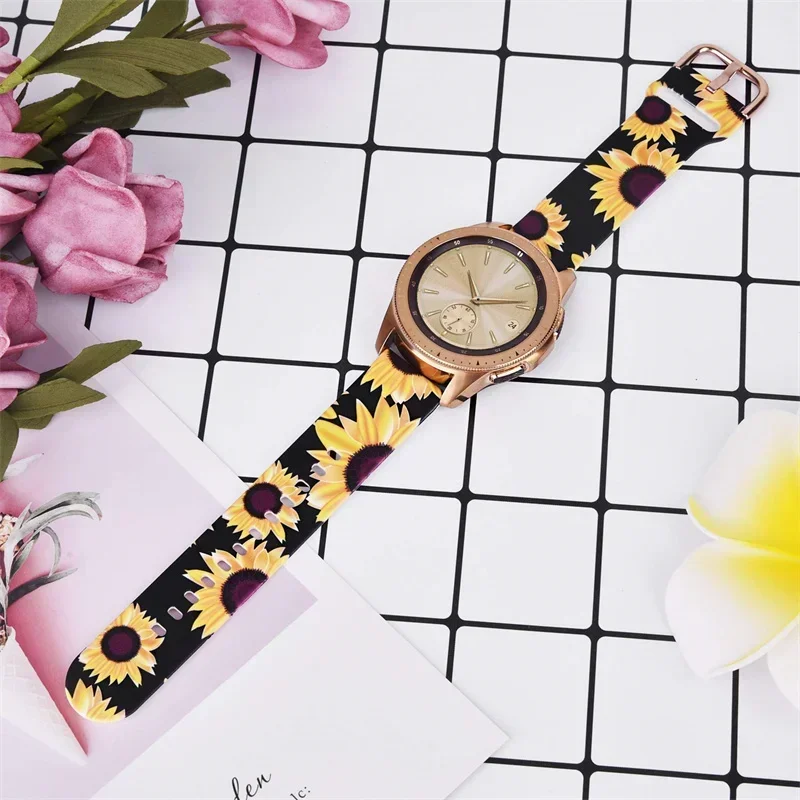Printed Band For Amazfit GTS 4/3/2e Mini/GTR 4/3/Pro 47mm/GTR 2e/stratos 3 20mm/22mm Watch Silicone Bracelet bip-U-S-lite strap