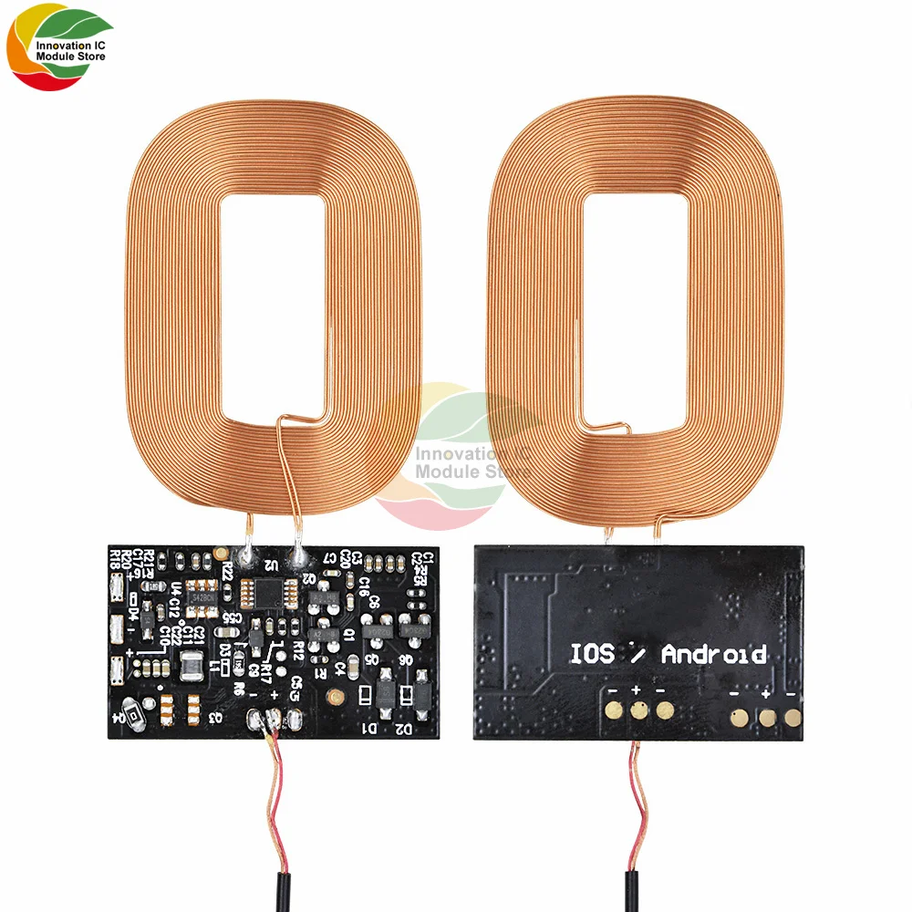 DIY Standard Wireless Charging Coil Receiver Module PCBA Board Coil Circuit Board DIY Battery Coil 5V 1A Fast Charger Module