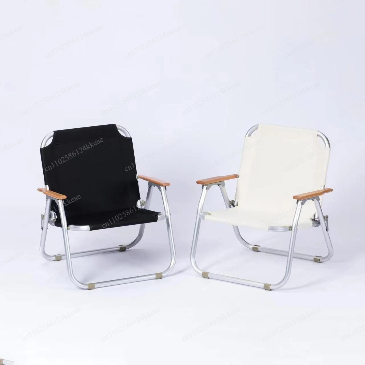Outdoor aluminum alloy round tube single folding chair portable picnic ultra-light fishing camping supplies