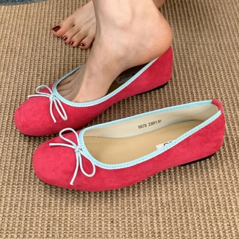 

Милые брендовые балетки с круглым носком и бантом, женская модная обувь Мэри Джейн в стиле пэчворк, удобная повседневная обувь с мелкой мягкой подошвой