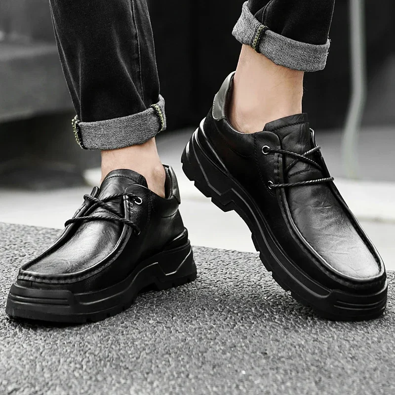 Cow Leather Men Business Formal Shoes Luxury Brand Office Work shoes British Style Men Shoes 2025 New High-end Men Shoe