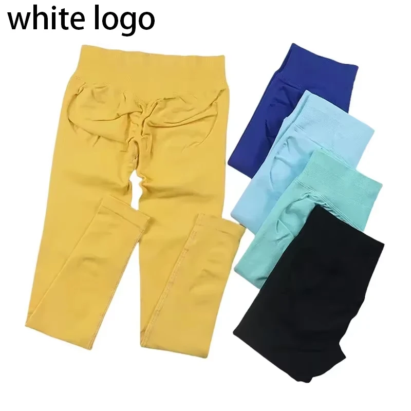 شعار السراويل Df تأثير طماق النساء سلس اليوغا السراويل Scrunch الملابس يغطي الرجل منخفضة مضلع حزام Fiess جوارب رياضية Capris