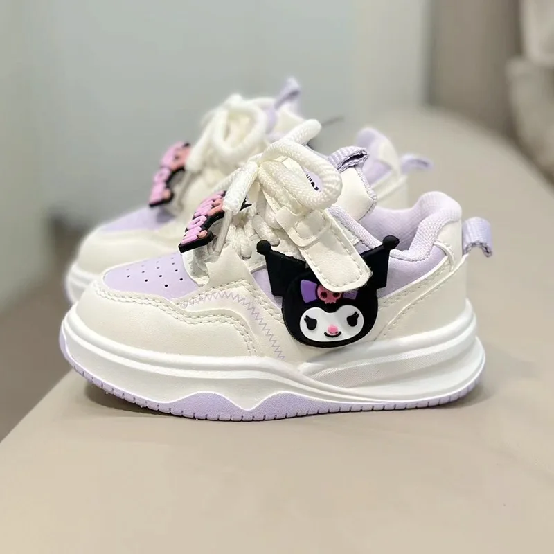 Kids Kuromi Sport Shoes Anime Mymelody Shoes Children Casual Sneakers Cartoon Girls Kuromi Tennis Shoes Baby Toddler Shoes