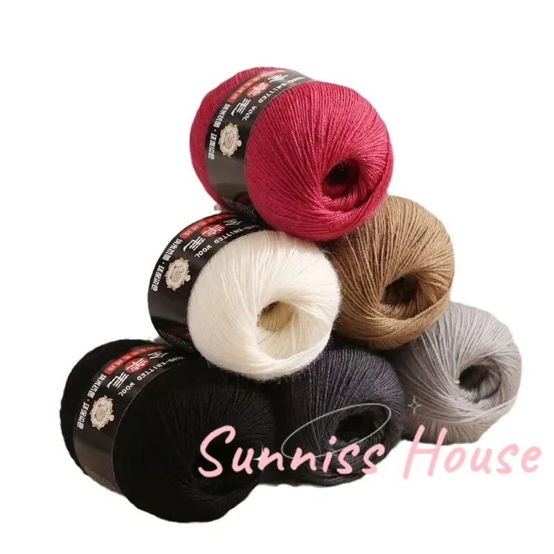 50g/roll 100% Wool Yarn Pure Merino Thread DIY Doll Woven Material for Hand Knitting Soft Scarf Sweater