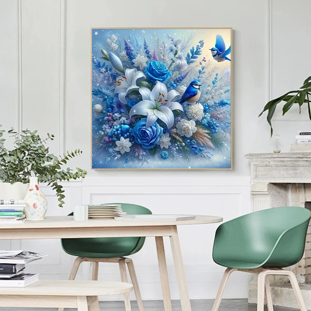 Huacan New Arrivals Diamond Painting Flower Full Round Square Drill Mosaic Animal Bird Diy Gift Art Home Decoration Craft Kit