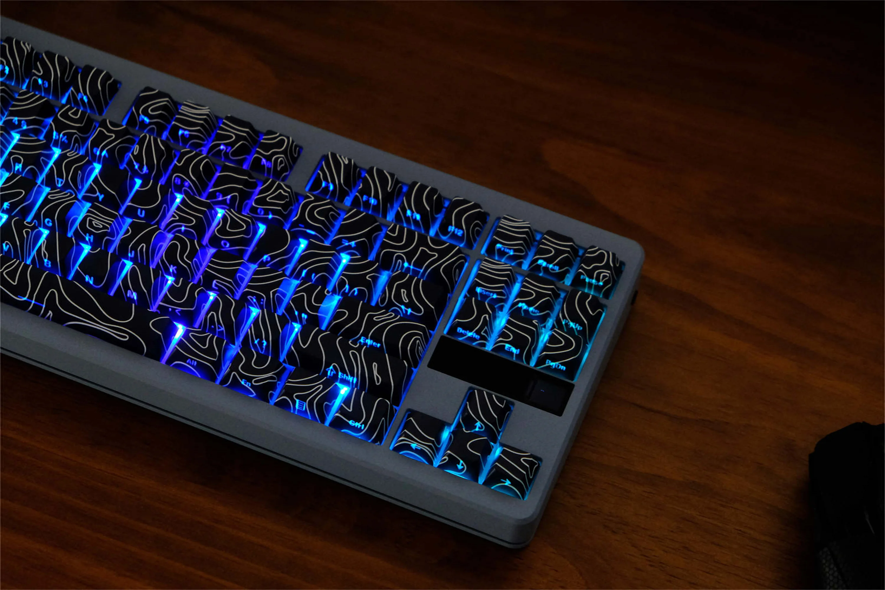 Contour Lin Side Backlight Keycaps 136 Keys PBT Cherry Profile DYE-SUB For MX Switch Wooting Mechanical Keyboard ISO ANSI Layout
