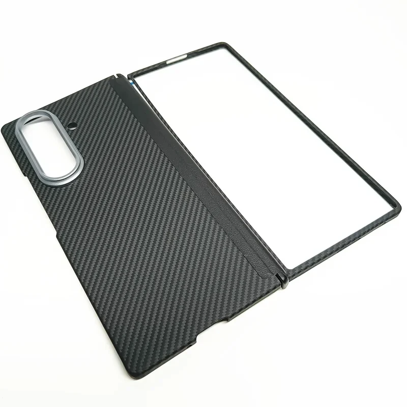 Aramid Carbon Fiber MagSafe Case, Matte Thin Magnetic Cover for Samsung Z Fold 6 7, Hard Wireless Protective Shell