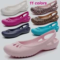 Zertifizierte satihu Sommer neue leichte Anti-Rutsch-Loch Schuhe verstopfen für Damen Sandalen mit flachem Boden Krankens ch wester Outdoor Beach Jelly Eine Der Beliebtesten Leichten Sandalen Für Frauen