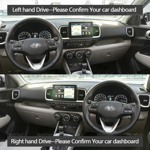 Imagen 2 del producto Cubierta para salpicadero de coche, alfombrilla para salpicadero para Hyundai Venue 2019, almohadilla de regalo, cojín parasol, protector solar, accesorios antideslizantes Anti-UV