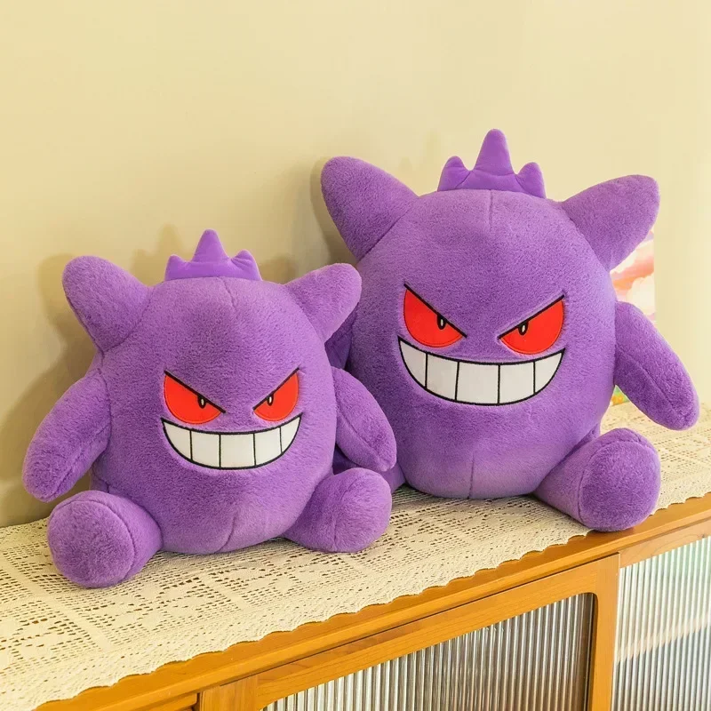 30/80cm Pokemon Gengar Stuffed Plush Toys Cartoon Cute Anime Dolls Huge Purple Pokémon Plushie Pillow Birthday Gift for Kids