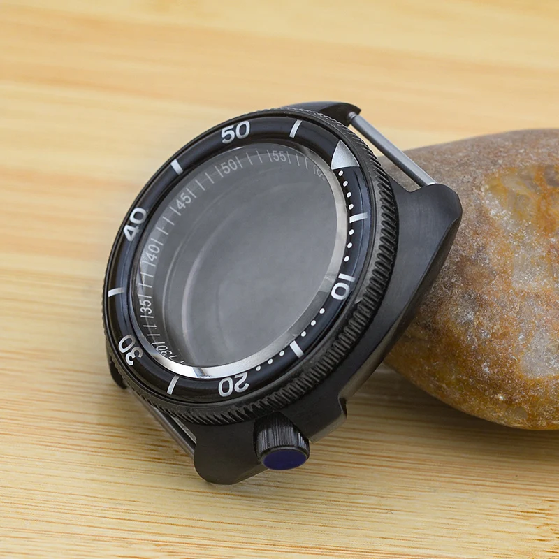 SKX6105 SKX6309 Turtle Watch Cases 44mm Black Turtle Cases For NH35 NH36 Movement Bezel Insert  Dive Men Watch Mod Parts