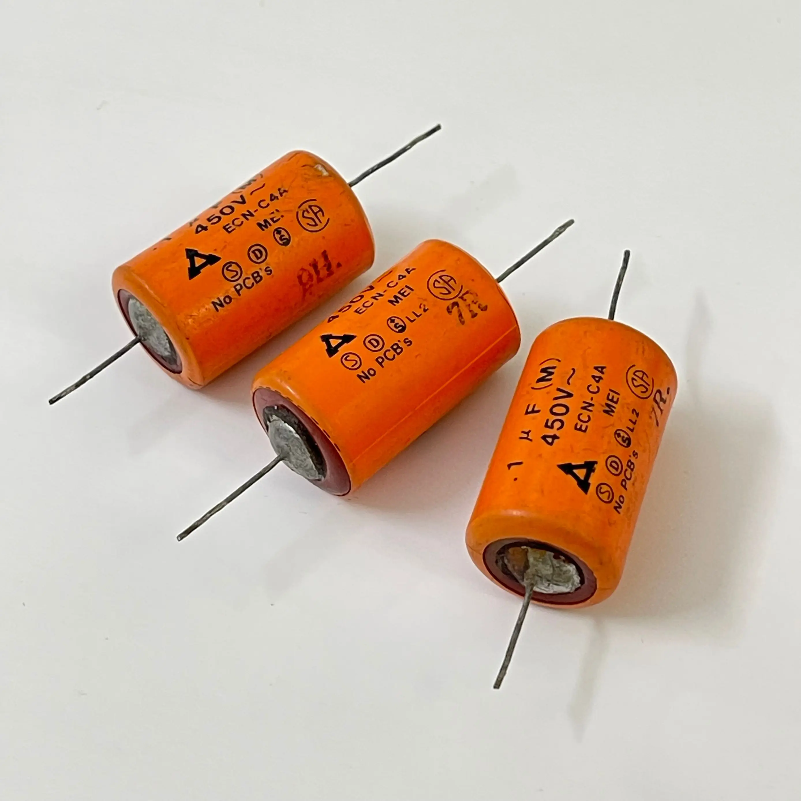 Second-hand disassembled 0.1UF 450V AC high-end ceramic oil-immersed coupled stepless capacitor 35*20MM