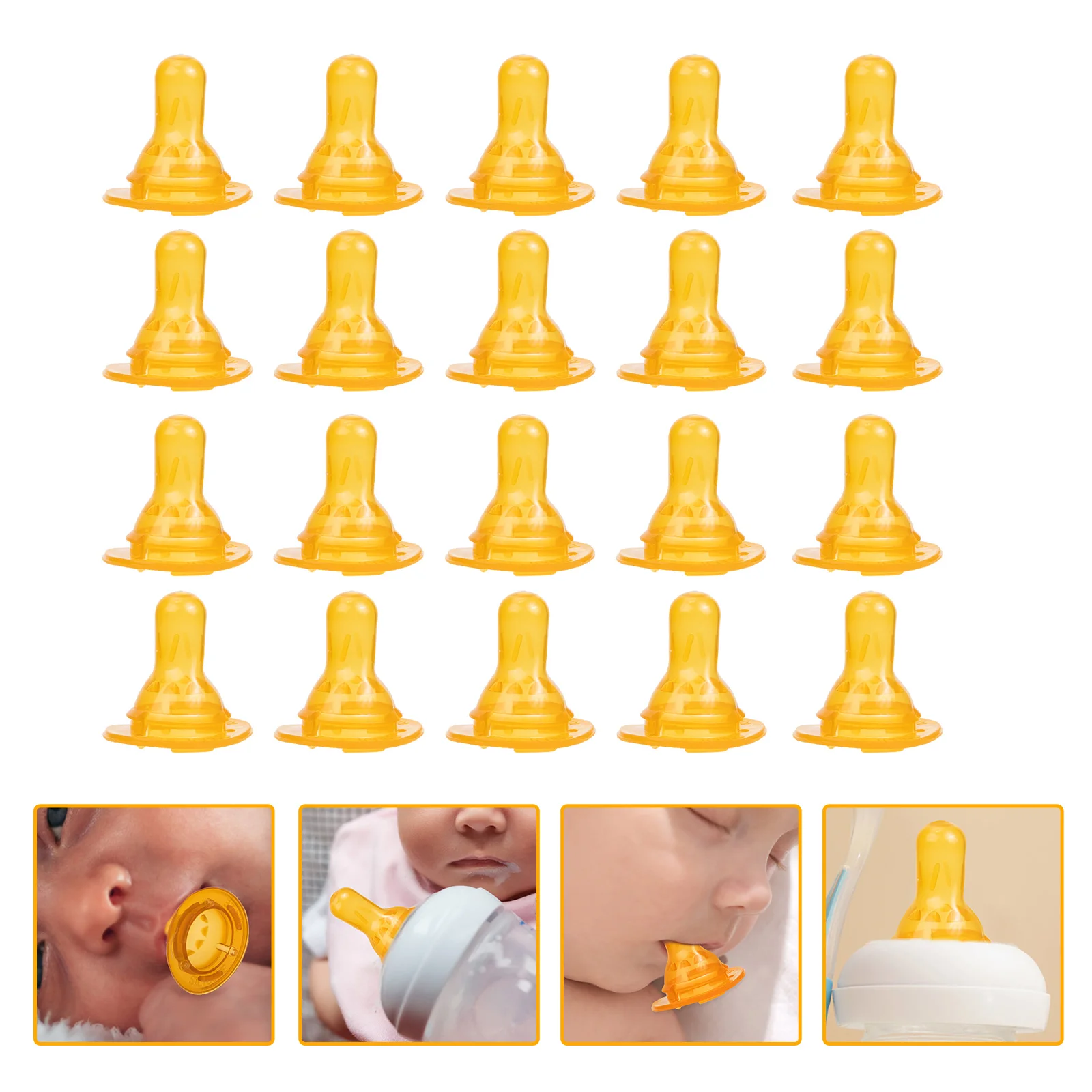 20 Pcs Milk Bottle Replacement Infant Feeding Baby Silicone Bottles Nursing Slow Flow
