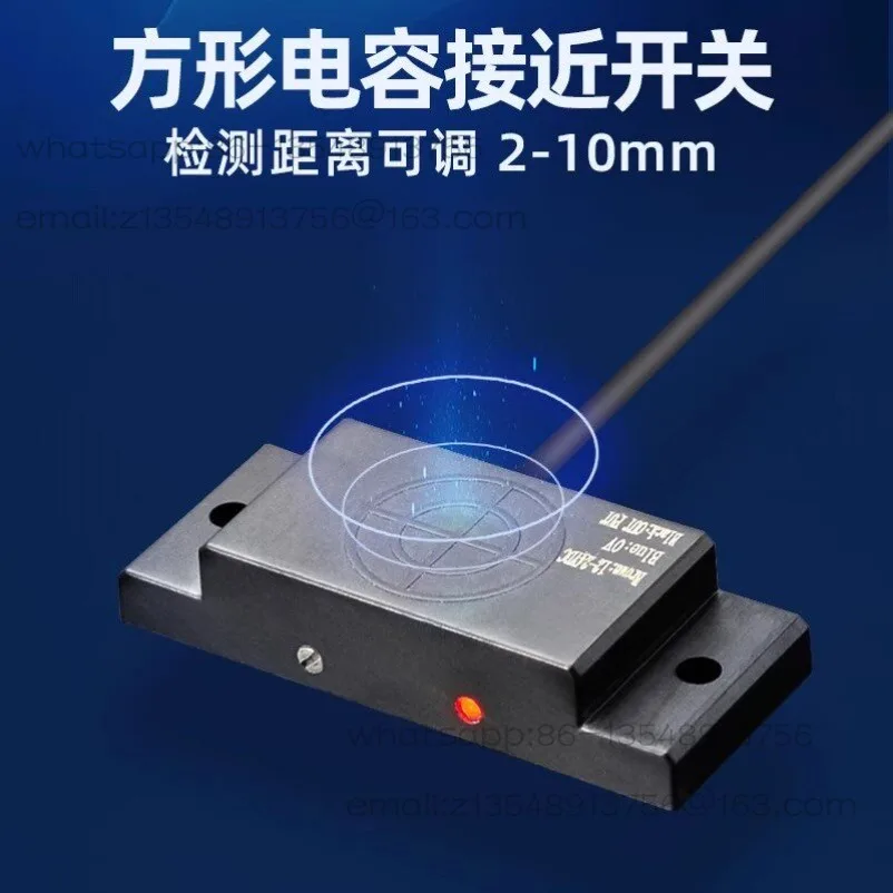 Square Capacitive Proximity Switch Sensor Liquid Level Material Level Non-metallic Detection Glass Sensor E2K-F