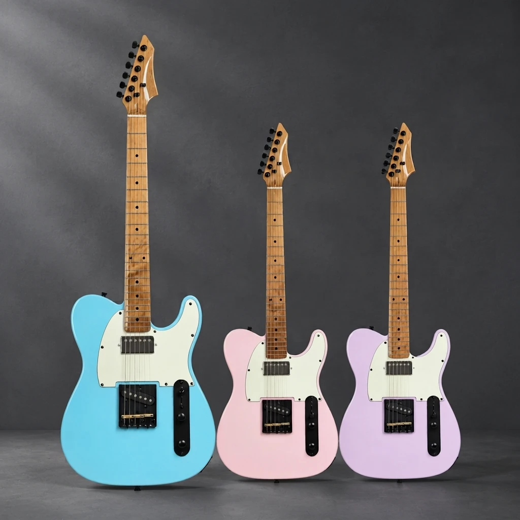 Rounded Fret Ends Guitar, TL Style Electric, Alnico 5 Pickups, Classic Tele Shape, Chrome Hardware, 6 Strings for Rock Blues