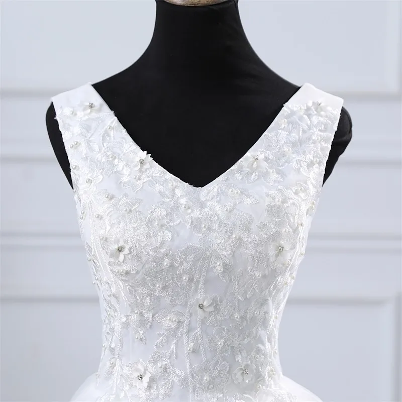 Ruiente vestidos de novia 2024 Sommer neue elegante V-Ausschnitt maßge schneiderte Brautkleider süße Blume Brautkleider anpassen Farbe