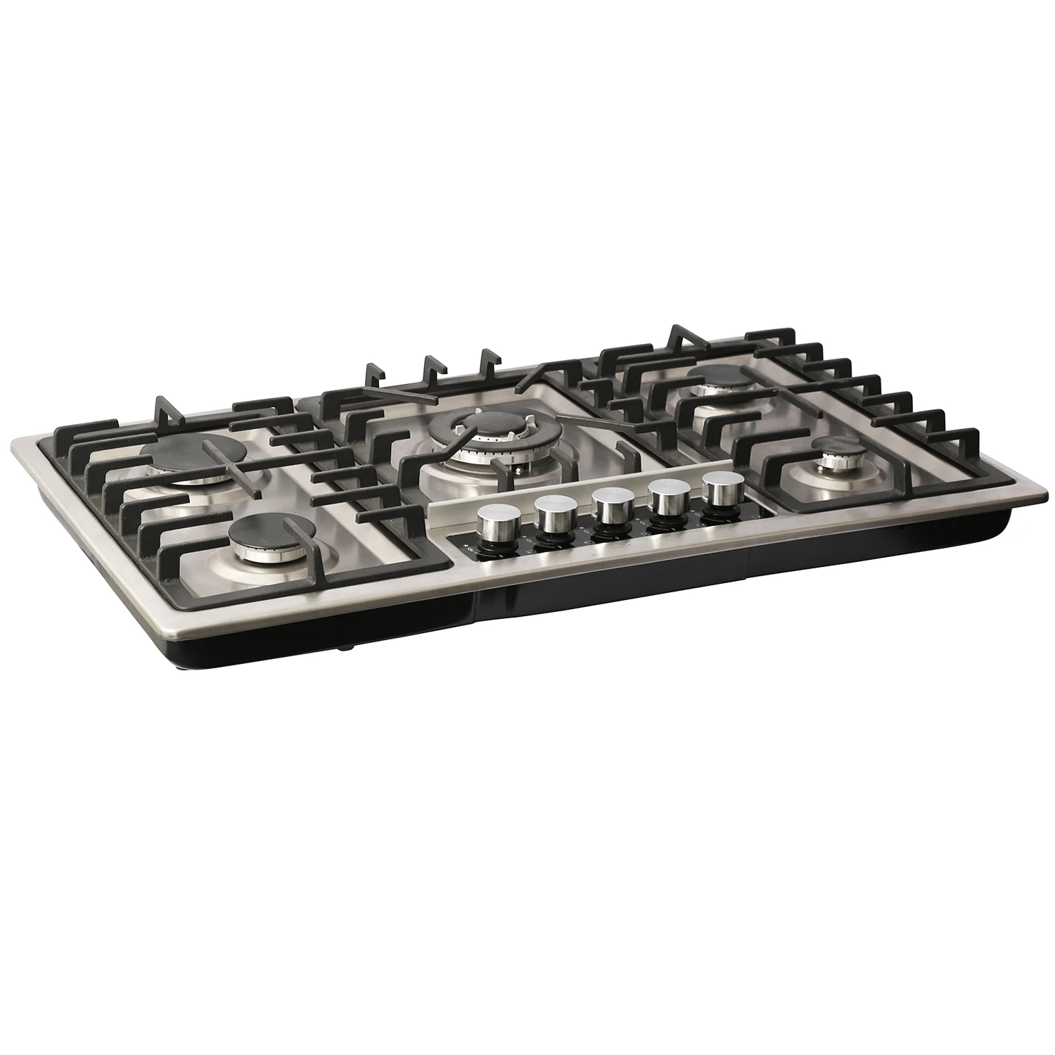 Hot selling kitchen appliances built-in glass table 5 burner gas stove