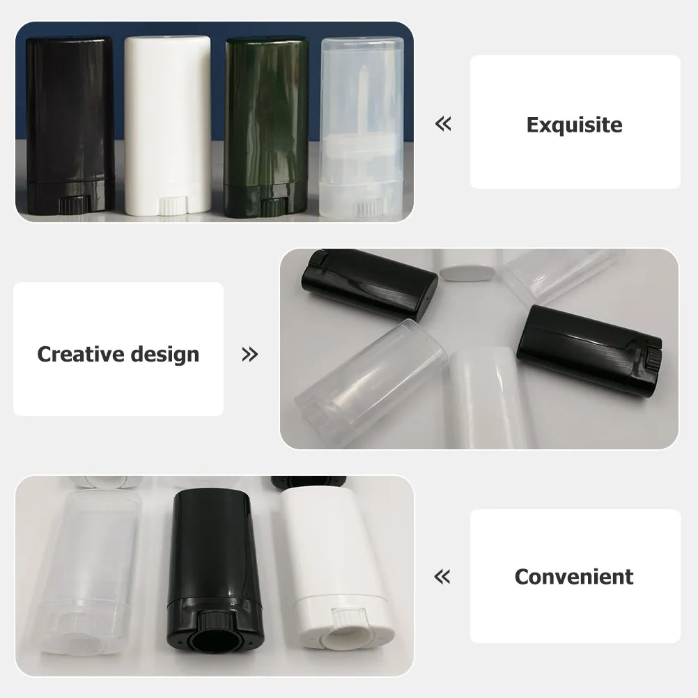 6Pcs Compact Empty Lipstick Tubes Lightweight DIY Lip Balm Containers Portable Lip Gloss Tube High-Grade Material