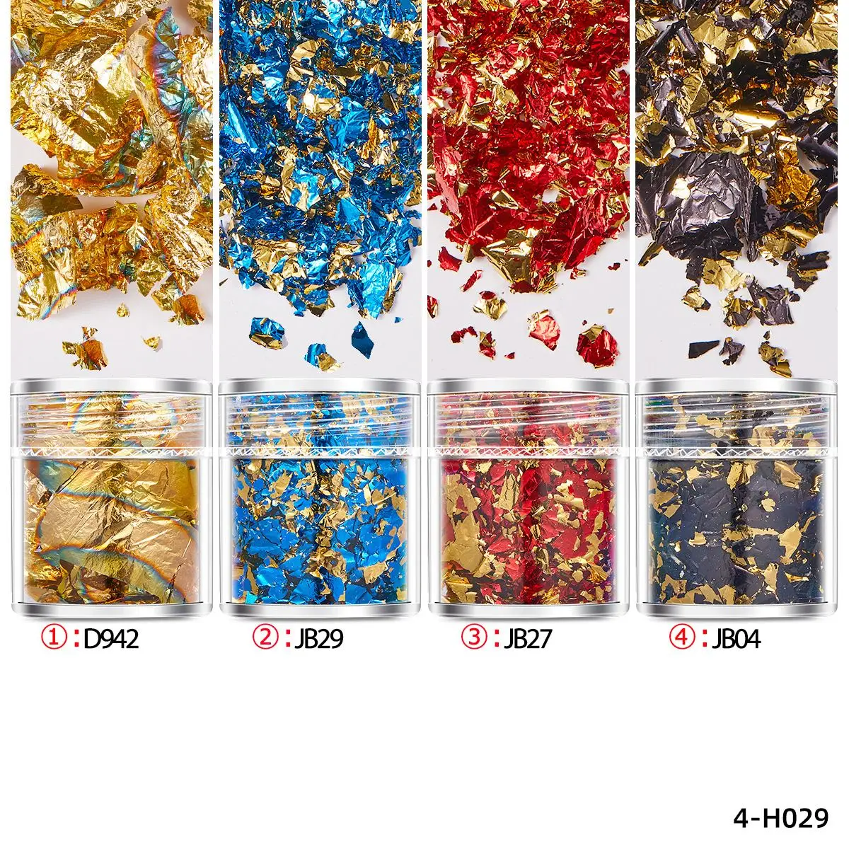 Gold Leaf Flakes Confetti Filling Glitter DIY Epoxy Resin Mold Filler Nail Art Decoration Foil Paper Jewelry Making Accessories