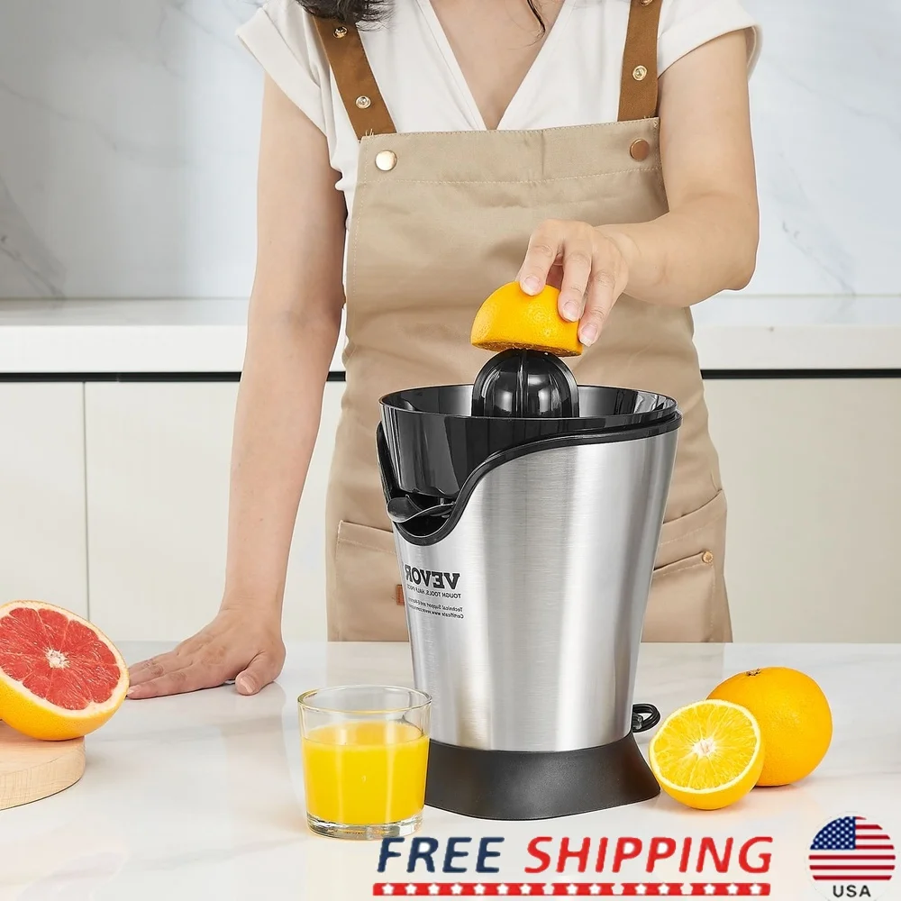 

Electric Citrus Juicer 100W Orange Lemon Squeezer Machine Stainless Steel Durable Juicing Cone Easy Clean Overload Protection