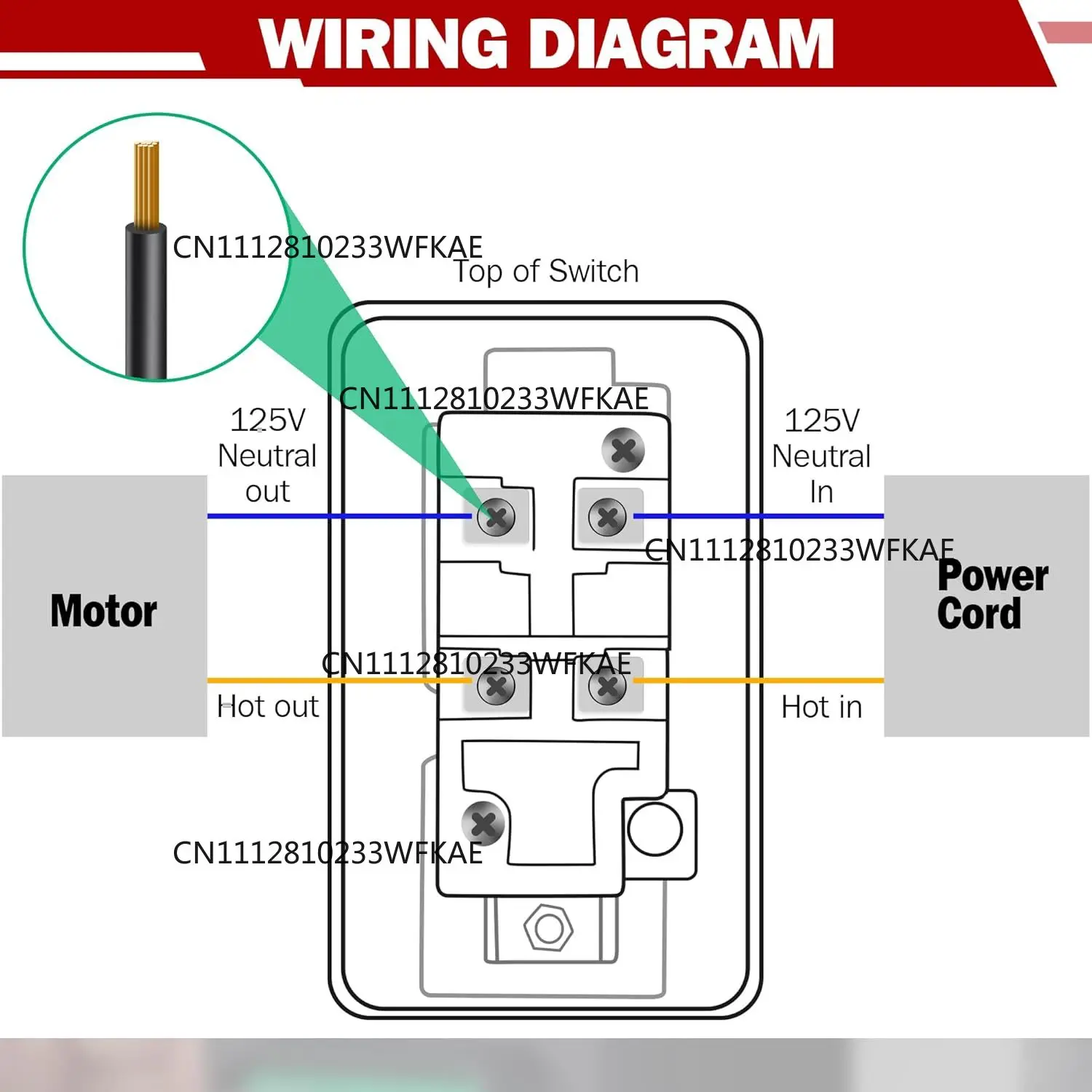 Single-Phase Mechanical Switch 120/230V 2HP Safety Power Switch For Table Saws And Wood Cutting Machines, Red