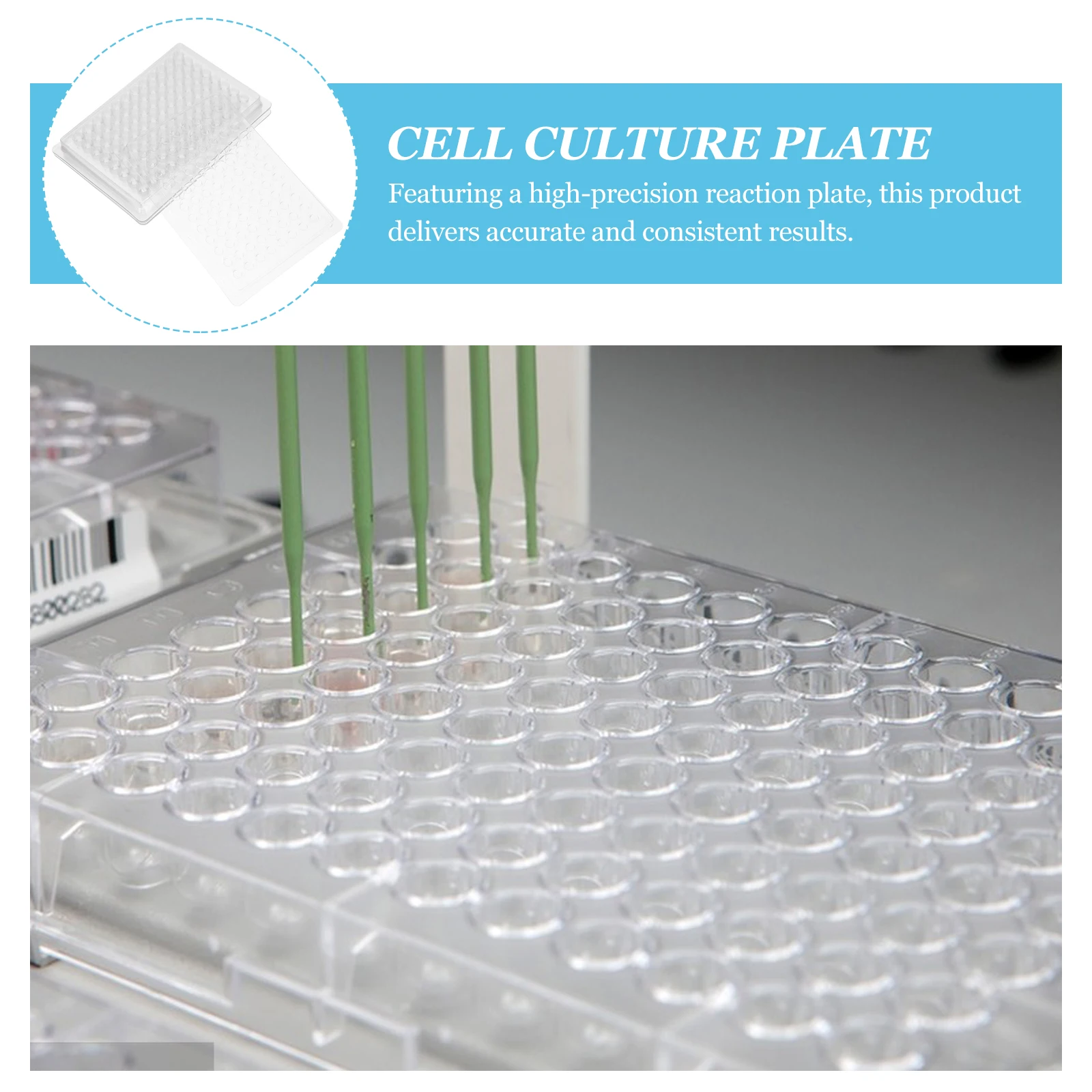 

100 Pcs Clotting Reaction Plate Lab Cell Culture Tray Cell Culture Tray Transparent Large Capacity High Precision Tools