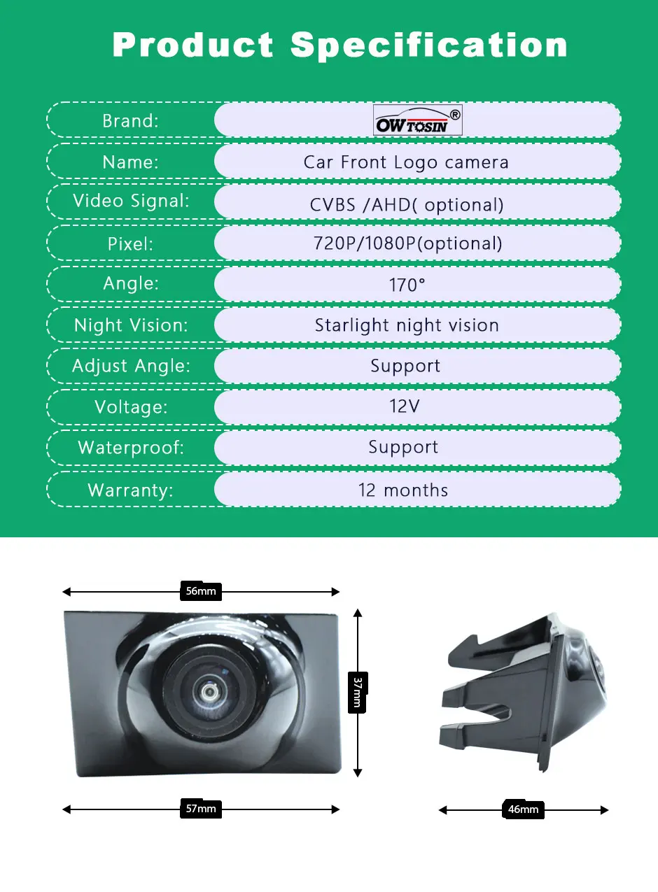 170° Fisheye AHD 1080P Vehicle Front Logo View Camera For Mercedes Benz E Class W213 S213 E250 E300 E53 2016~2020 Car Camera