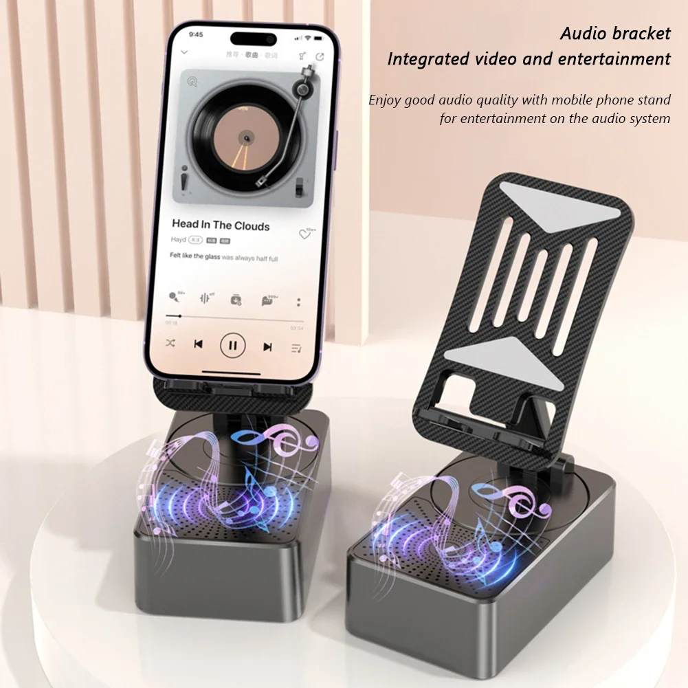 

LAZY TECH TRI-PLAY! Bluetooth 5.0 Speaker + Phone Stand + Tablet Dock • Foldable Desktop Organizer for Bed/Office