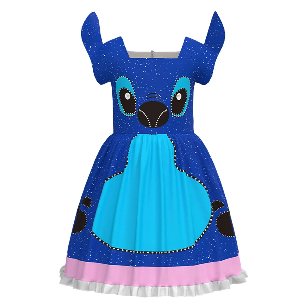 

Halloween children's girls' dress cosplay Stitch cute princess dress cartoon cosplay costume