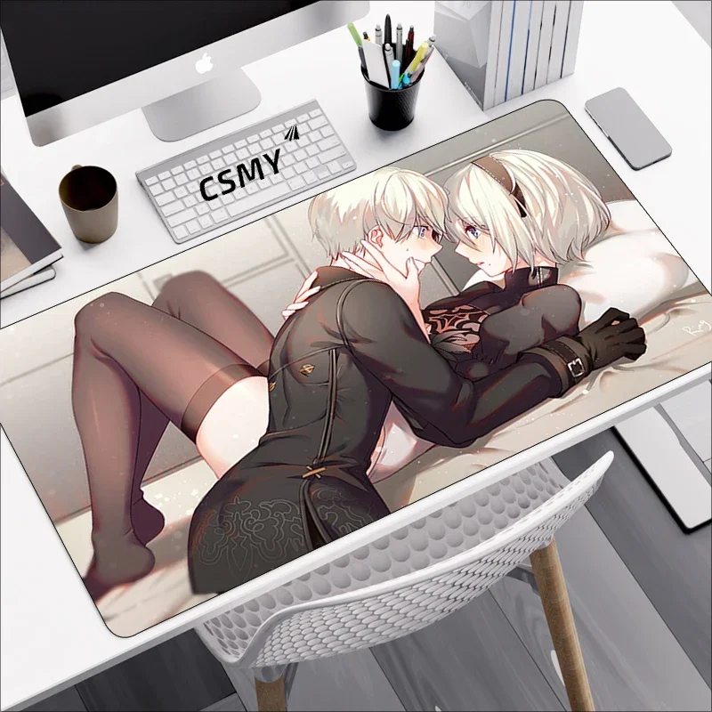 

Sexy Girl Mouse Pad Large Nier Automata Gaming Accessories Keyboard Carpet Computer Pc Gamer Mousepad Xxl Anime Desk Mat 800X300