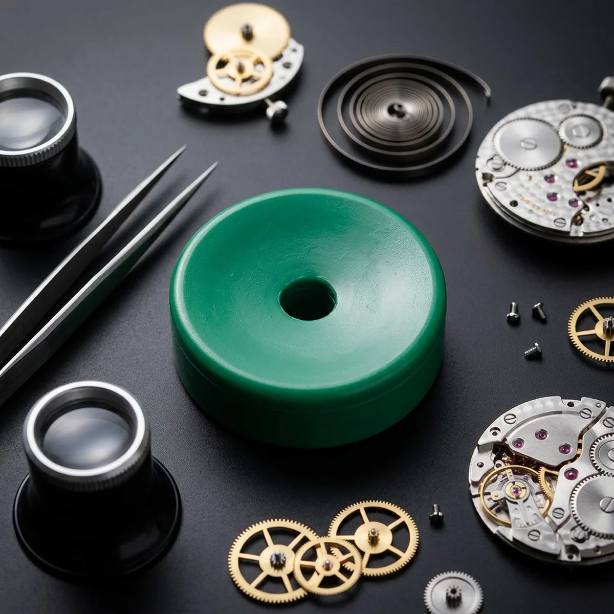 Assorted Size Silicone Watch Movement Holder 5Pcs/Lot Mechanical Quartz Watch Movement Cushion Watch Repair Tool