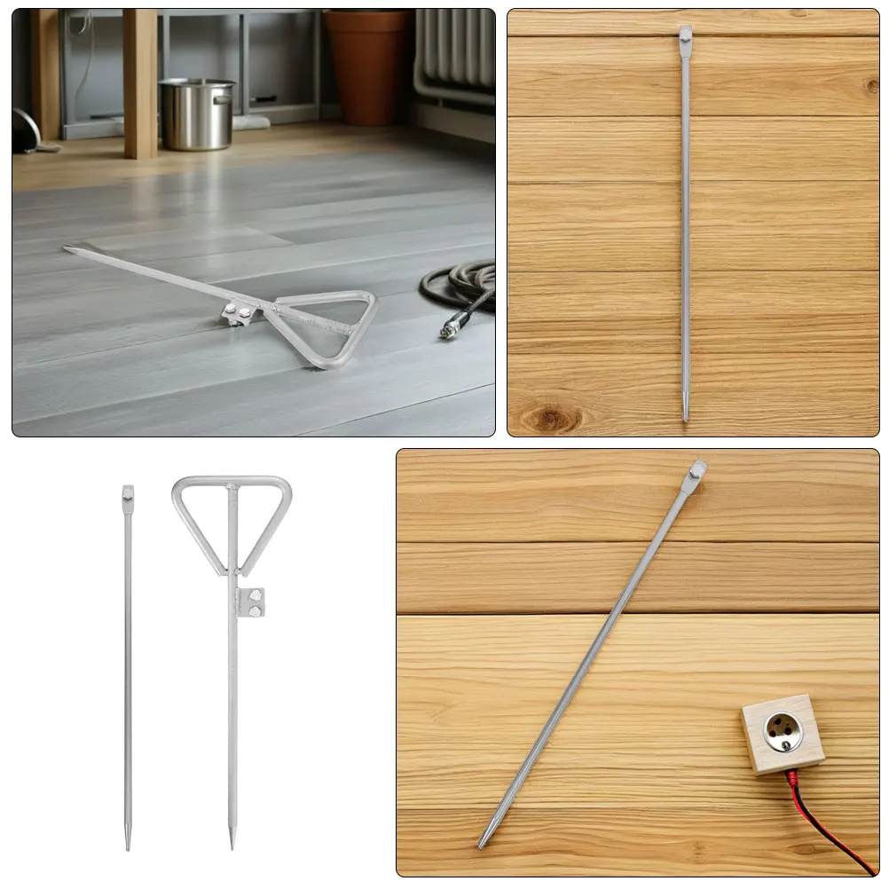 2pcs Galvanized Grounding Rod Heavy Duty Outdoor Electrical System For Electric Fence Antenna Generator Earthing Iron Post