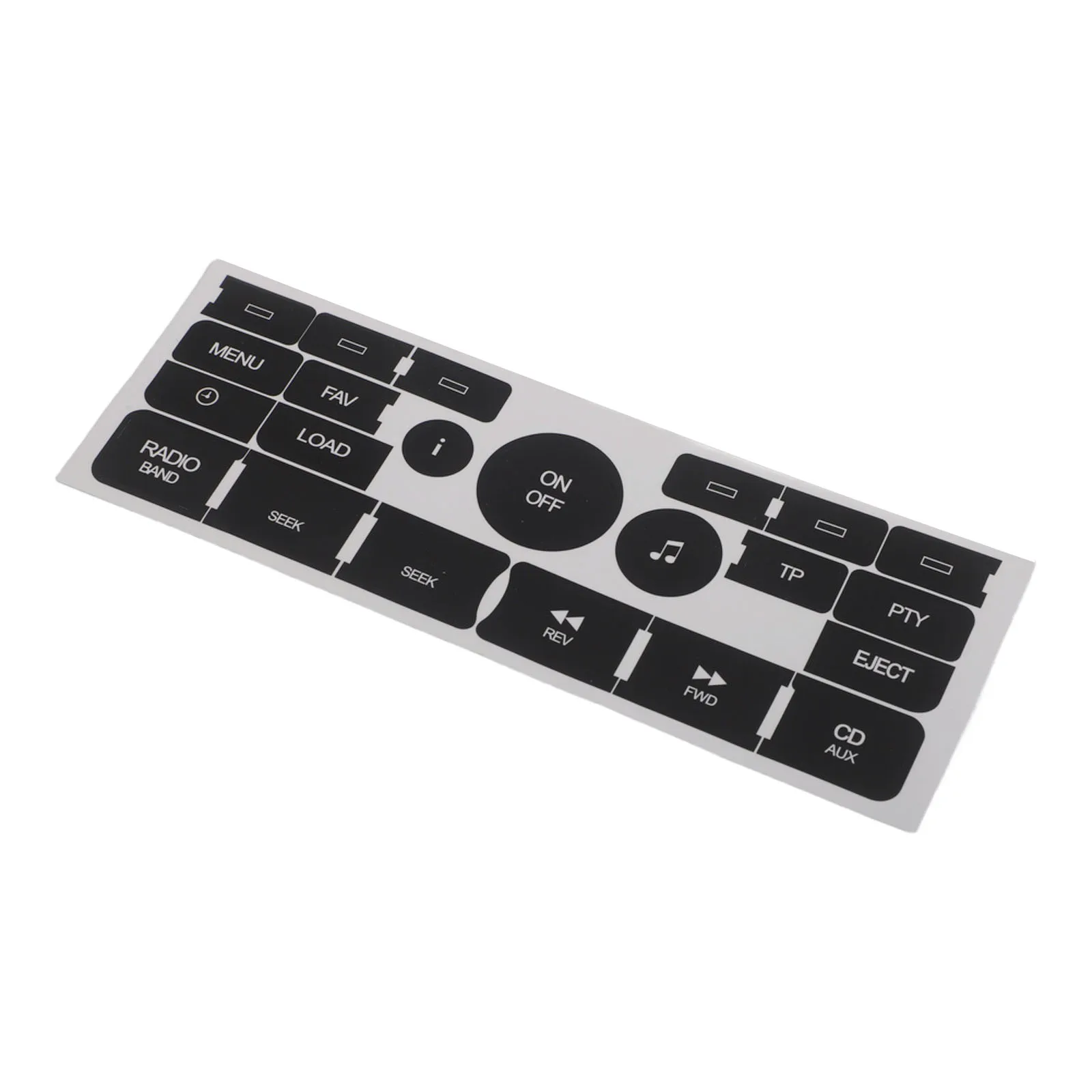 2007-09 Decal Radio Decal Car Interior Repair For Saab Car Accessories Vinyl Repair Sticker Black Overlay White Lettering
