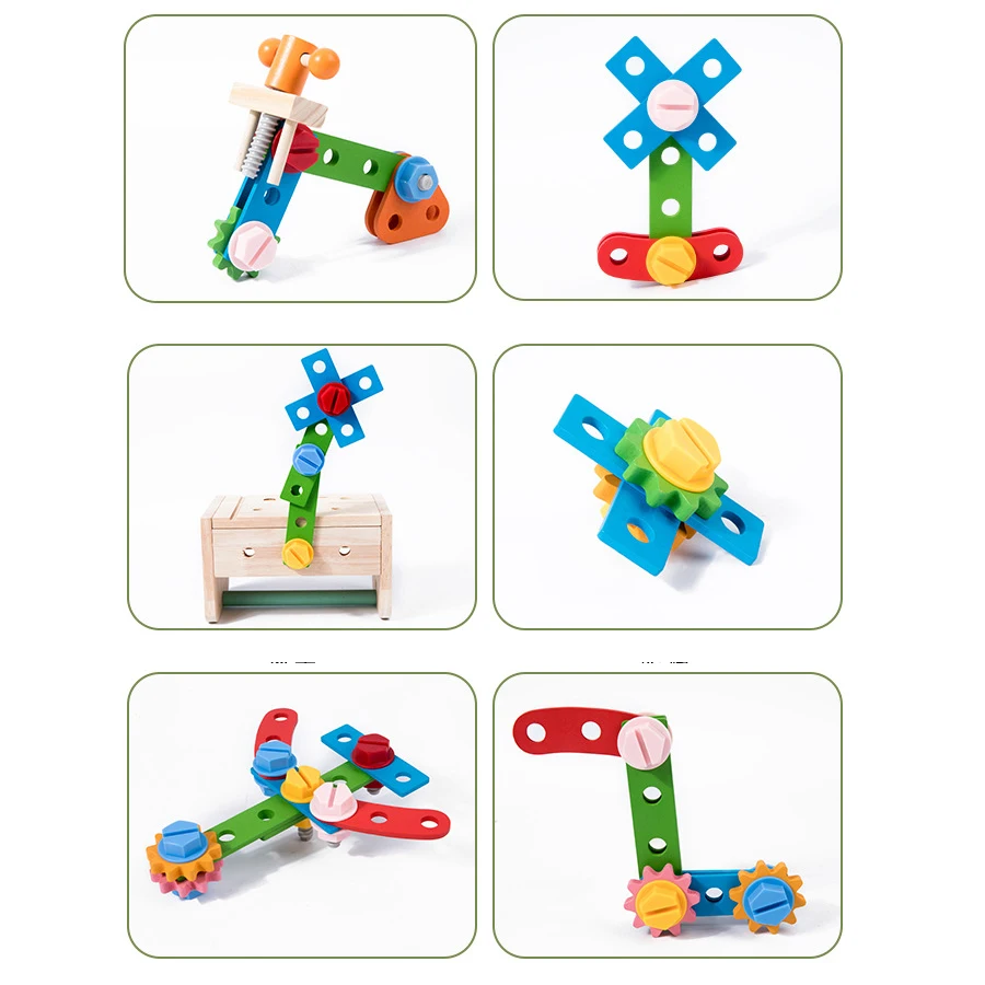 Gereedschapsbank voor kinderen Houten set Speelgoed Montessori Speelgoed Werkbank Bouwspeelgoed Educatief speelgoed Kerst Verjaardagscadeaus jongens