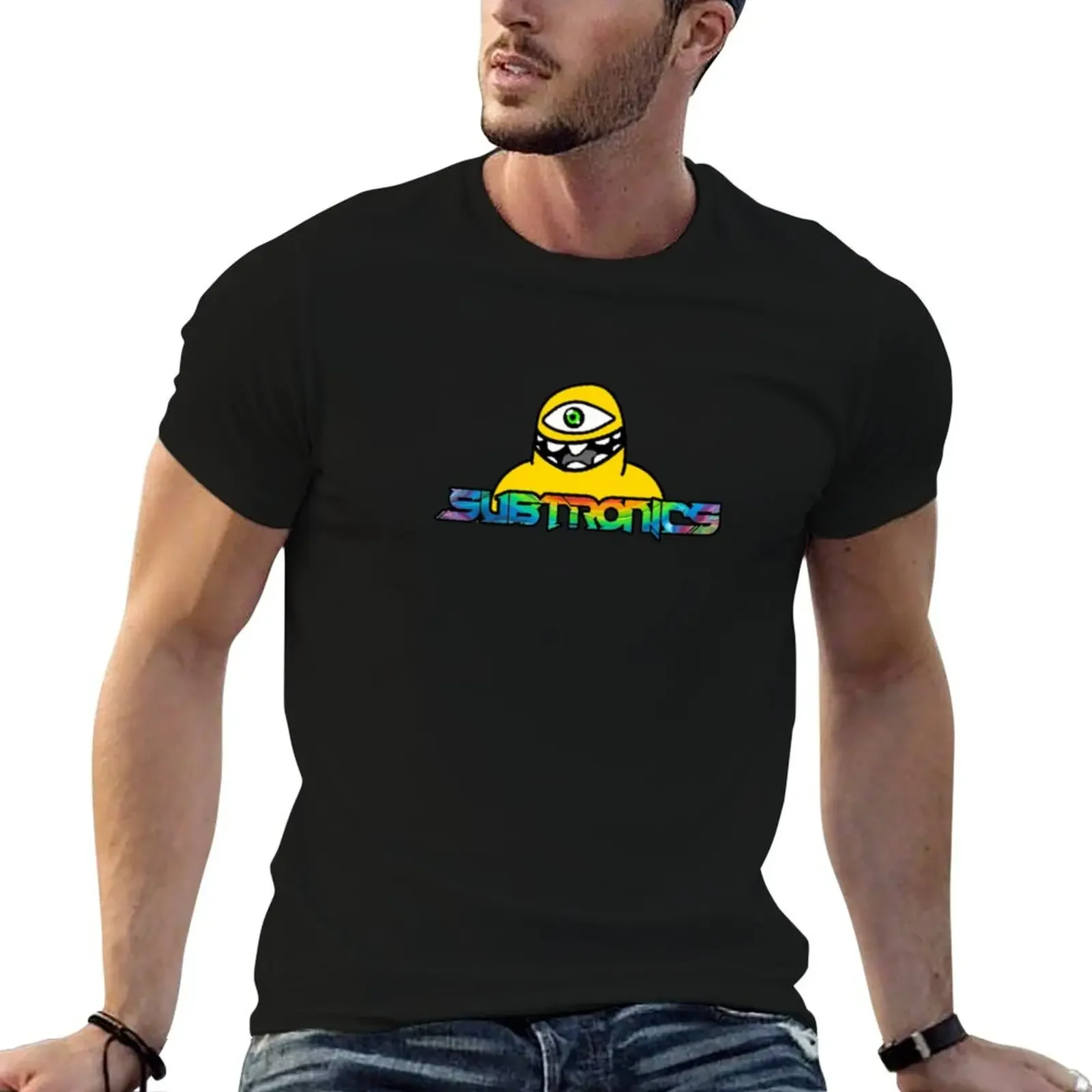 Subtronics Cyclops Logo [Prismatic Geode] T-Shirt blue archive quick drying tops mens t shirts casual stylish