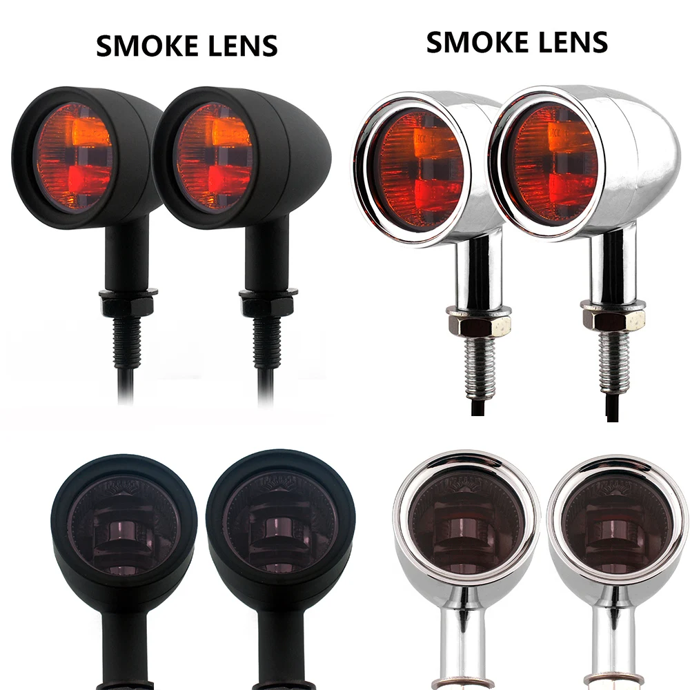 

Новый мотоцикл светодиодные указатели поворота хромированный индикатор разбития задний фонарь для Harley Choppers Dyna Softail Sportster 883 1200