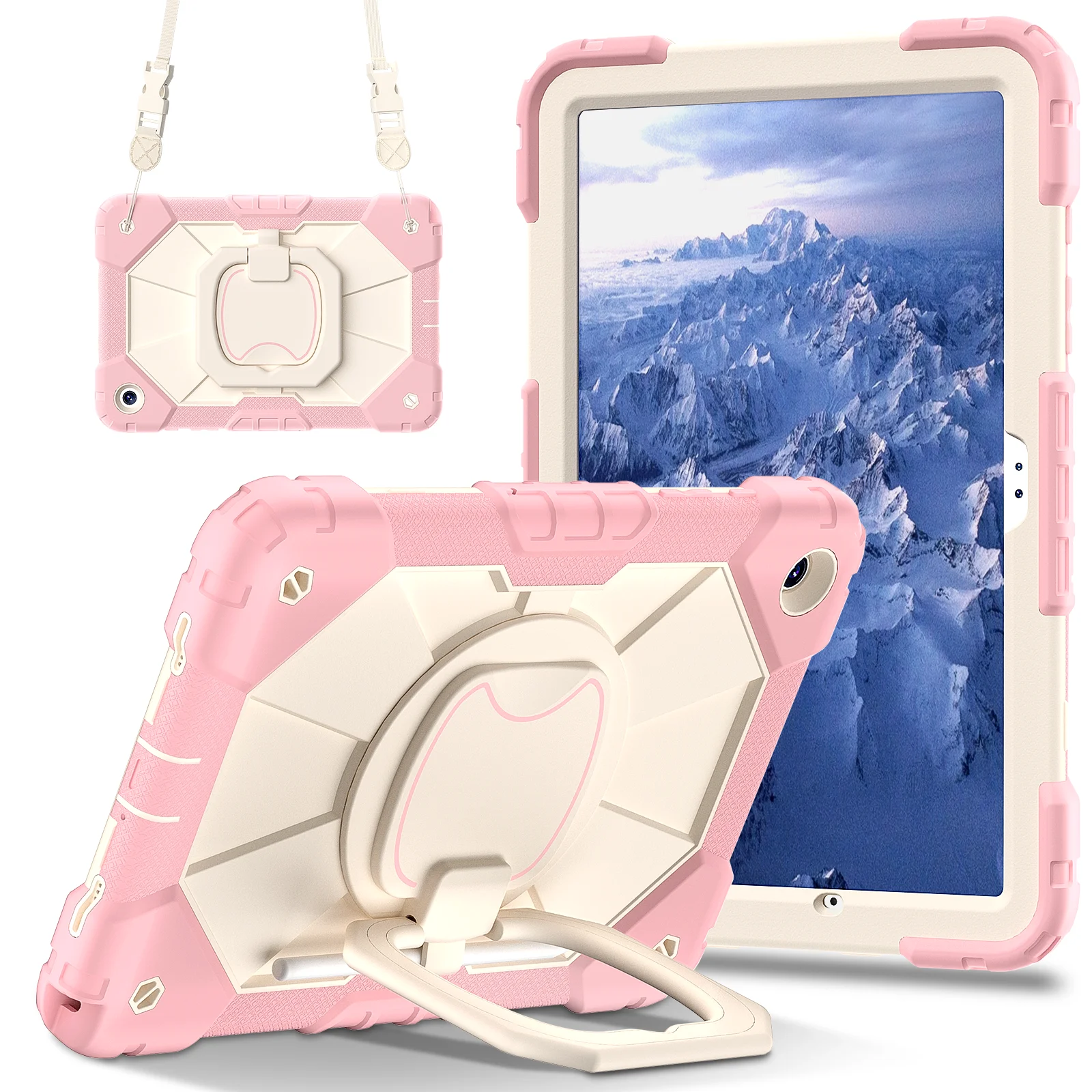 Rotating Handle Grip Cover Universal For Samsung Tab A11 A9 Plus 2025 2023 11.0 inch SM-X230 X236 X210 X215 X216 X218 Stand Case