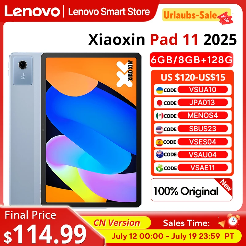 Original Lenovo Xiaoxin Pad 11 2025 Tablet CN Version MediaTek Dimensity