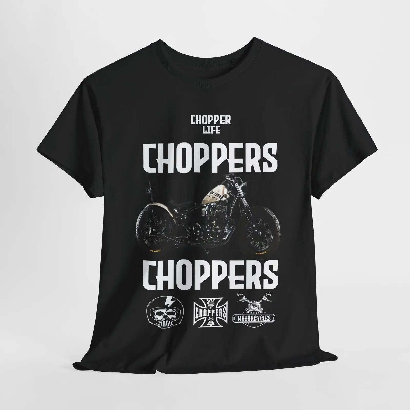 

Мужская футболка с индивидуальным дизайном мотоциклов, жирная одежда Choppers
