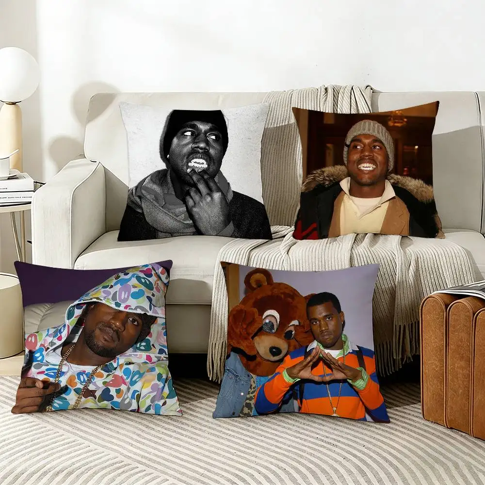 K-Kanye W-West Pillow Case Living Room Sofa Cushion Cover Suitable For Home Bedroom Room Decoration