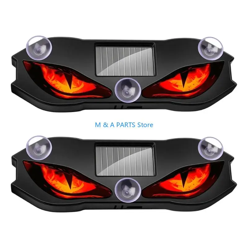 U1JF Car Motorcycle Solar LED Warning Light ABS for Parking and Visibility Support