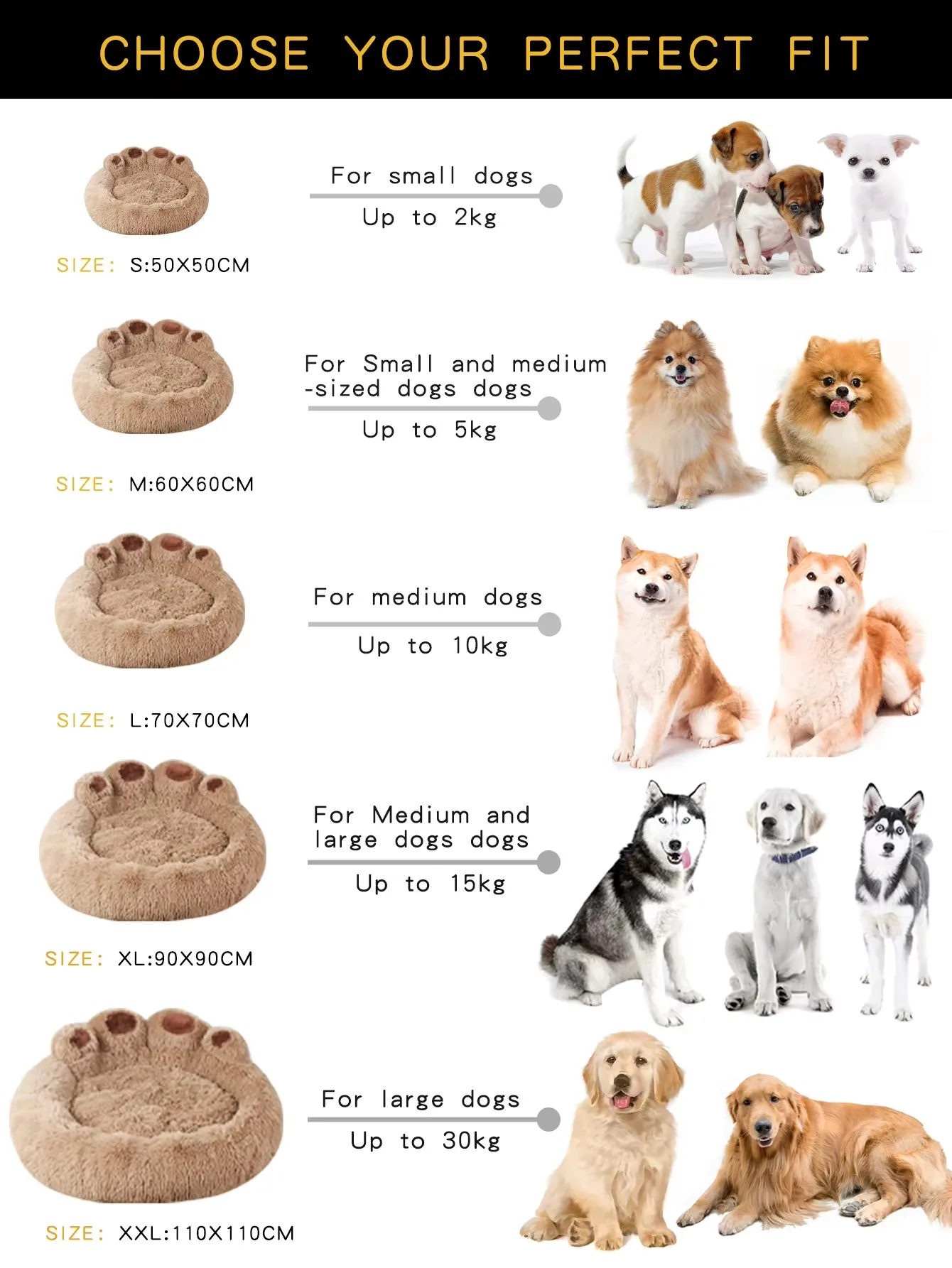 Großes Weiches Plüsch-Kennel-Kissen-Bett für Kleine Haustiere, Warme und Gemütliche Matte Ideal für Welpen, Katzen und Hunde – Detail 1