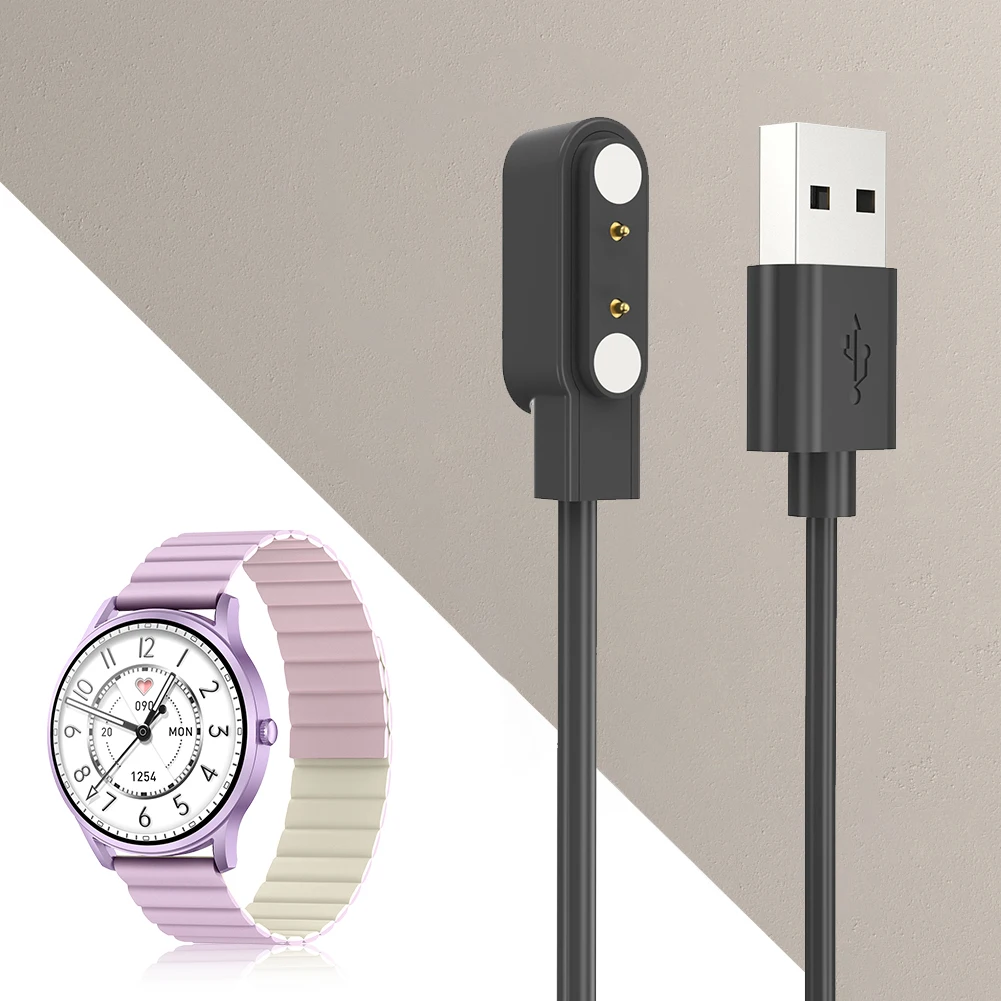 Cavo di ricarica per orologio da polso magnetico Accessori per adattatore per caricabatterie per orologio USB di ricambio per Kieslect Kr Pro/Kr/Lora 2/Lora