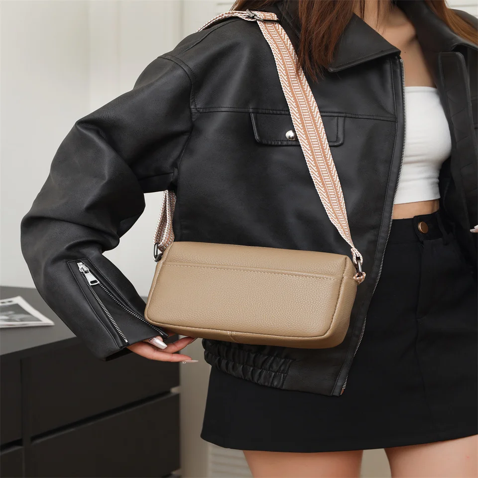 Waterproof Cow Leather Women Crossbody Bag Fashion Female Messenger Bag Shoulder Bags Designer  Luxury Handbags For Women