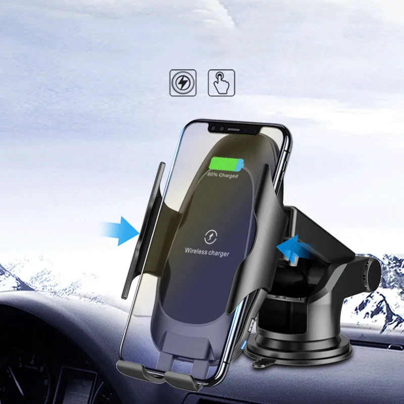 Mobile Wireless Charger Fast Charging+automatic Induction Suction Cup+air Outlet Mobile Phone Holder Car Accessories