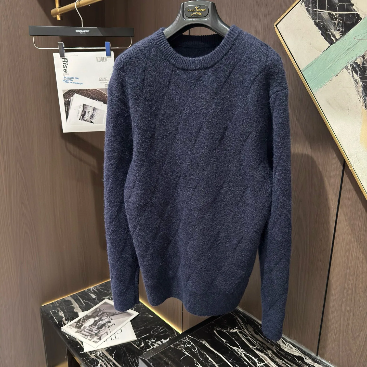 Italian LP crew neck wool knitted sweater